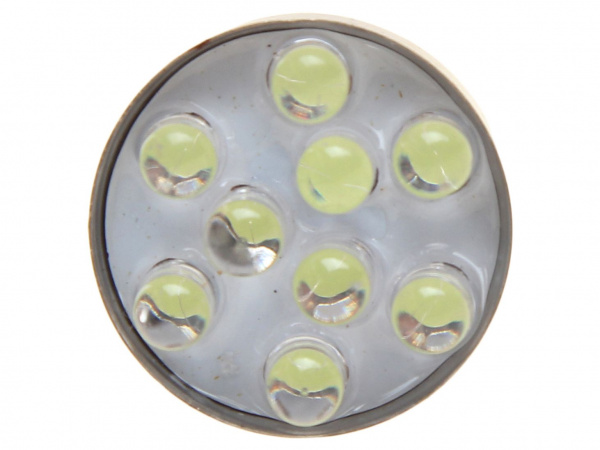 Автолампа P21W (BA15s) 9 LED WHITE 6000K 63лм  24V MEGAPOWER /10 /100