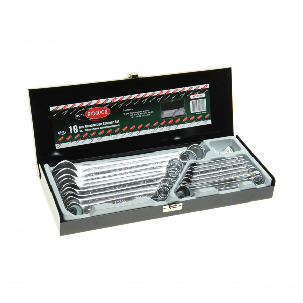 Набор ключей комбинированных RF-5161: 16пр., (6-19,22, 24мм) в кейсе ROCKFORCE /1/8 Набор ключей комбинированных RF-5161: 16пр., (6-19,22, 24мм) в кейсе ROCKFORCE /1/8