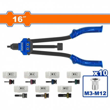 Заклепочник для резьбовых заклепок M3-M12 WADFOW WHR5B16