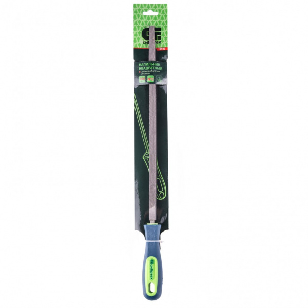 Напильник, 300 мм, квадратный, двухкомпонентная рукоятка, №2 Сибртех