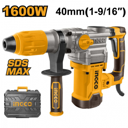 Перфоратор INGCO 1600Вт 0-650 об/мин, 10 дж SDS-Max  RH1600388 INDUSTRIAL