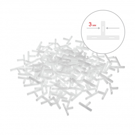 ЗУБР 3 мм, 150 шт, Т-образные, крестики для плитки (33813-3)