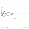 СИБИН 100 х 450 мм, шестигранный хвостовик, миксер для песчано-гравийных смесей (06048-10-45)