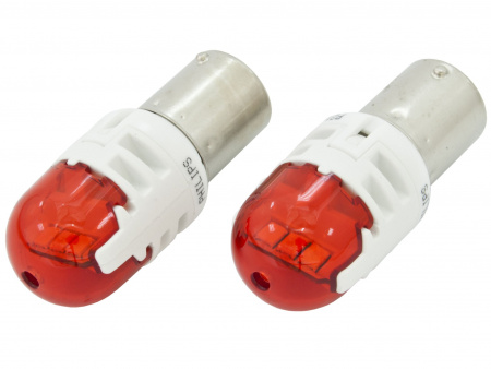 Автолампа P21W (BA15S) LED RED Ultinon Pro6000 75Лм (2шт) 12V PHILIPS /1