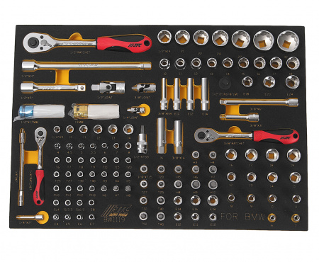 JTC Набор инструментов 119 предметов слесарно-монтажный (BMW) в ложементе JTC