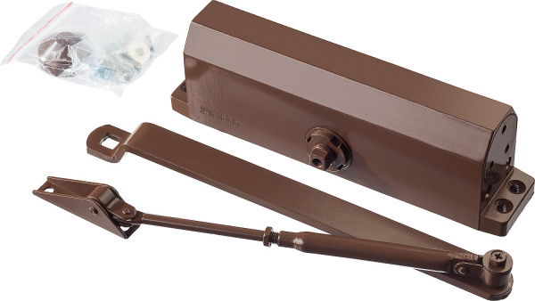 STAYER MAXComfort, до 100 кг, коричневый серебро, дверной доводчик (37917-100)