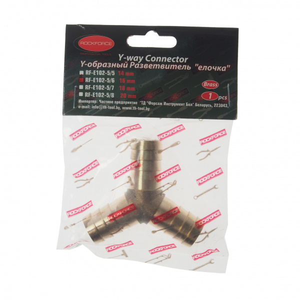 Разветвитель RF-E102-5/6 Y-образный "елочка" 16мм ROCKFORCE /1