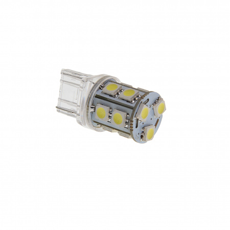 Автолампа W21W (W2.5*16q) 13 SMD 5050 WHITE 6000K 260лм   12V MEGAPOWER /10 /100