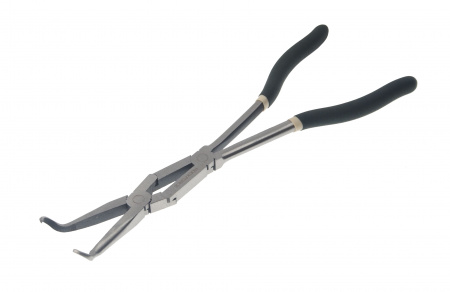 Щипцы RF-5047PX4 с двойным шарнирным механизмом и закругленными губками 45° CR-V  13"-325мм (захват 13мм), на пластиковом держателе ROCKFORCE /1/