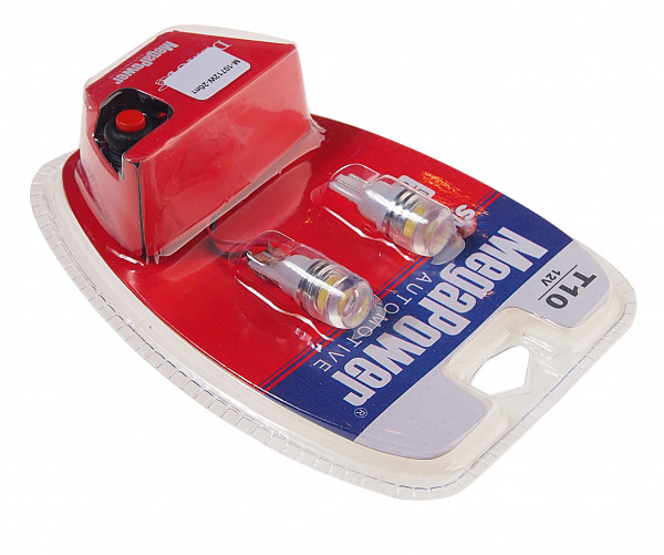 Автолампа T10W (W2,1x9,5d) 1 SMD 7080 WHITE блистер с тестером (2 шт) 6000K 80лм   12V MEGAPOWER /1 /25 Автолампа T10W (W2,1x9,5d) 1 SMD 7080 WHITE блистер с тестером (2 шт) 6000K 80лм   12V MEGAPOWER /1 /25