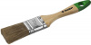 ЗУБР ЛАЗУРЬ, 38 мм, 1.5″, светлая смешанная щетина, деревянная ручка, для высокотекучих ЛКМ, плоская кисть (4-01009-038)