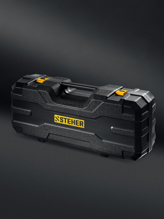 STEHER d225 мм, 500 Вт, подсветка, бесщеточная шлифовальная машина для стен (жираф), кейс (DWB-500)