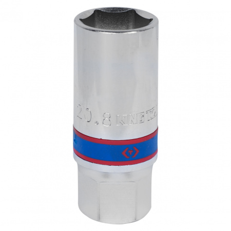 Головка свечная шестигранная 1/2", 21 мм, L = 70 мм, магнитный фиксатор KING TONY 466521C