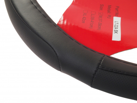 Оплетка руля MIS-LT-22A (M) BLACK кожа MISTAR /1/25