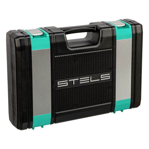 Набор инструментов, 1/2", Cr-V, S2, усиленный кейс, 58 предметов Stels Набор инструментов, 1/2", Cr-V, S2, усиленный кейс, 58 предметов Stels