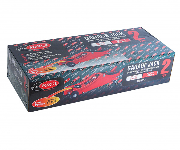 Домкрат гидравлический RF-T820037 подкатной 2т с низким подхватом (выс.подъема 80-380мм) ROCKFORCE /1