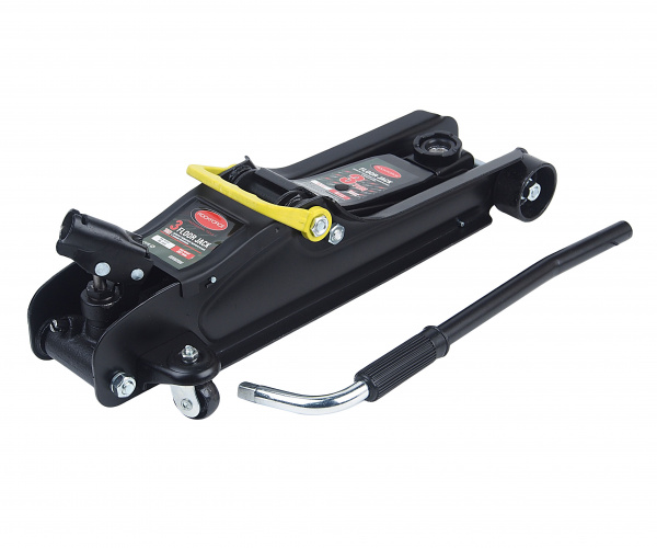 Домкрат гидравлический RF-825021CB подкатной 3т, низкопрофильный с воротком и LEDподсветкой (h min85мм,h max387мм) ROCKFORCE /1