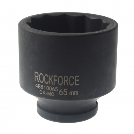 Головка торцевая  65мм 1", 12-гранная L=95мм ударная глубокая ROCKFORCE RF-48810065 /1 Головка торцевая  65мм 1", 12-гранная L=95мм ударная глубокая ROCKFORCE RF-48810065 /1