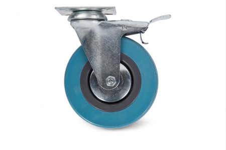 Колесо аппаратное поворотное SCgb 55 125 мм с тормозом (F)