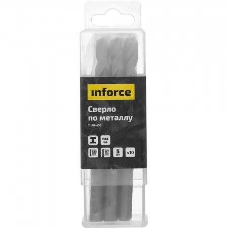 Сверло по металлу HSS-CO (5 шт/уп; 10x133x87 мм) Inforce 11-01-453