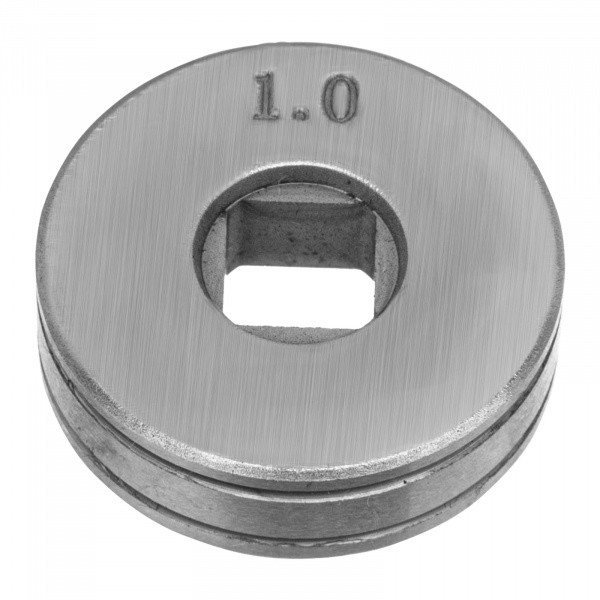 Подающий ролик, V профиль под стальную проволоку 0,8-1мм, посадка квадрат, 2 шт Denzel Подающий ролик, V профиль под стальную проволоку 0,8-1мм, посадка квадрат, 2 шт Denzel