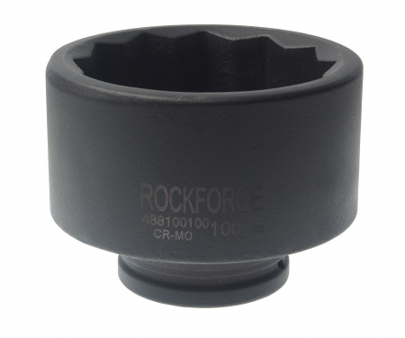 Головка торцевая 100мм 1", 12-гранная L=95мм ударная глубокая ROCKFORCE RF-488100100 /1 Головка торцевая 100мм 1", 12-гранная L=95мм ударная глубокая ROCKFORCE RF-488100100 /1