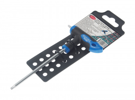 Ключ TORX T20х100мм RF-76720G: Т-образный с прорезиненной рукояткой, на пластиковом держателе  ROCKFORCE /1
