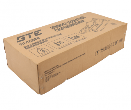 GTE Домкрат подкатной 3т 75-505мм двухпоршневой низкопрофильный GTE
