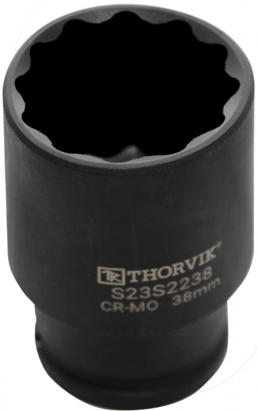 S23S2238 Головка торцевая ударная глубокая 12-гранная 1/2"DR, 38 мм S23S2238 Головка торцевая ударная глубокая 12-гранная 1/2"DR, 38 мм