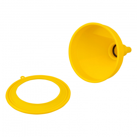 Воронка пластиковая 160 мм с металлическим ситом и гибким наконечником Denzel