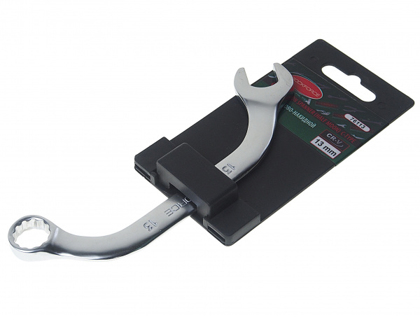 Ключ рожково-накидной 13мм RF-76113 С-образный на пластиковом держателе ROCKFORCE /1/10