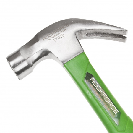 Молоток-гвоздодер RF-T7020: с фибергласовой рукояткой 560гр. ROCKFORCE /1/24