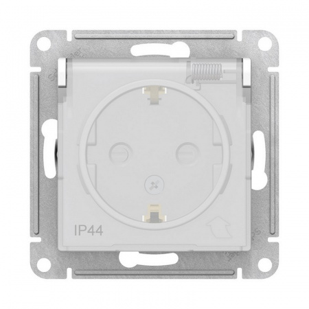 Розетка б/рамки с/у Atlasdesign Aqua ATN440146, 1 гнездо, с/з, з/ш, и крыш,16А, IP44
