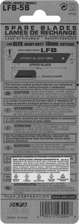 OLFA 18 мм, сегментированные лезвия (OL-LFB-5B)