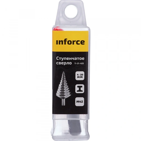 Сверло ступенчатое (4-20 мм; M42) Inforce 11-01-489