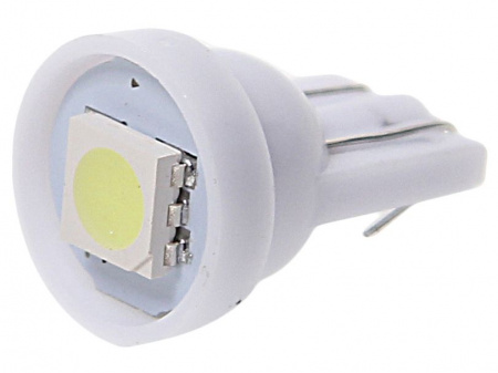 Автолампа T10W (W2,1x9,5d) 1 SMD 5050 WHITE 12V MEGA ELECTRIC /10