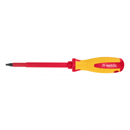 Отвертка Insulated, SL8 x 150 мм, CrMo, до 1000 В, двухкомпонентная рукоятка Matrix Professional