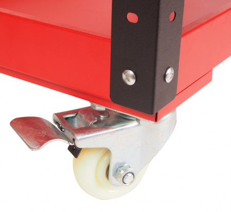 JTC Тележка инструментальная 3 секции красная с открытым отсеком JTC