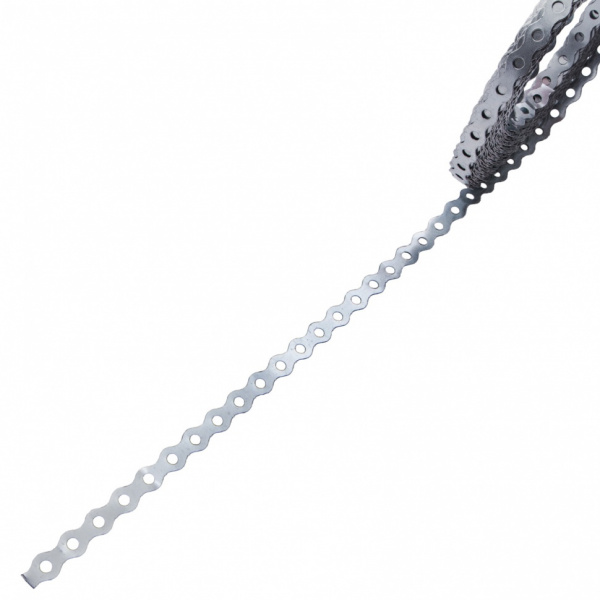 Лента перфорированная вентиляционная, "волна", 0.55 мм, LP VLN 1.2 см х 25 м, цинк Россия Сибртех