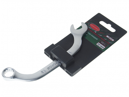 Ключ рожково-накидной 12мм RF-76112 С-образный на пластиковом держателе ROCKFORCE /1/10