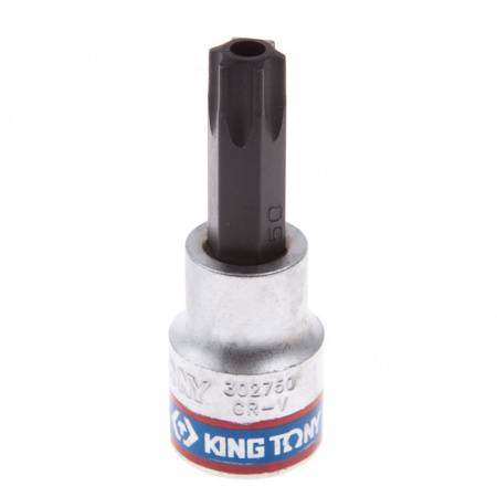 Насадка (бита) торцевая 3/8", Torx, T50, L = 50 мм, с отверстием KING TONY 302750