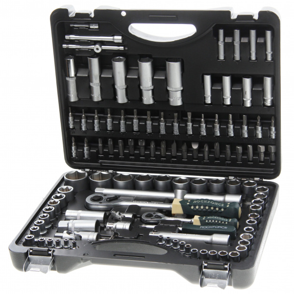 Набор торцевых головок и вставок RF-41082-5EURO: 1/2" & 1/4"DR 6-гранных 108пр. ROCKFORCE /1/3 Набор торцевых головок и вставок RF-41082-5EURO: 1/2" & 1/4"DR 6-гранных 108пр. ROCKFORCE /1/3
