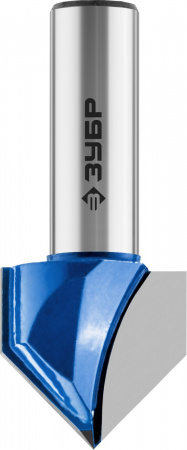 ЗУБР 25.4 x 25 мм, угол 90° мм, фреза пазовая галтельная V-образная, Профессионал (28752-25.4)