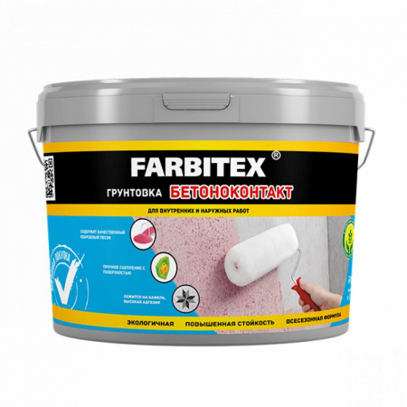 Грунтовка акриловая бетоноконтакт 3,0 кг FARBITEX, , шт