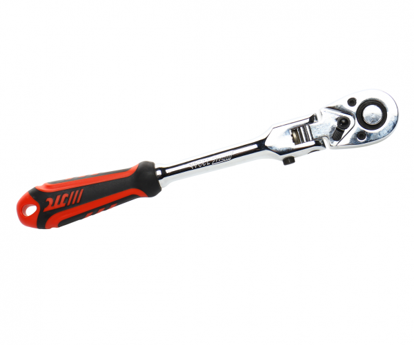 JTC Ключ трещотка 1/2" 72 зуба 278мм шарнирная с резиновой рукояткой JTC