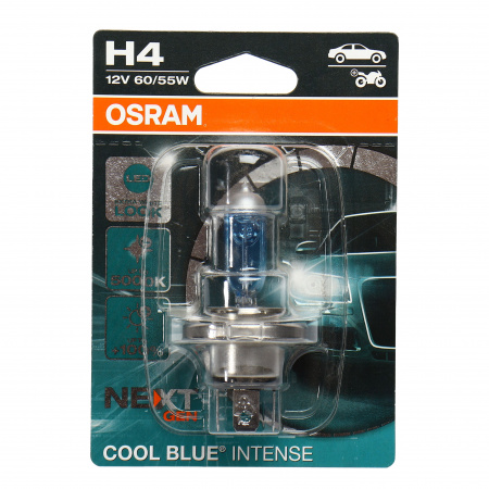 Автолампа H4 (60/55) P43t-38+100% COOL BLUE INTENSE (NextGen) до 5000K (блистер) 12V OSRAM /1/10/100