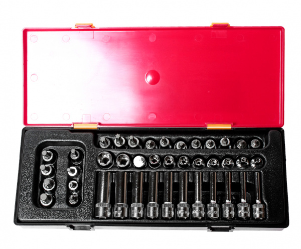 JTC Набор головок торцевых 3/8" TORX,HEX 41 предмет в кейсе JTC