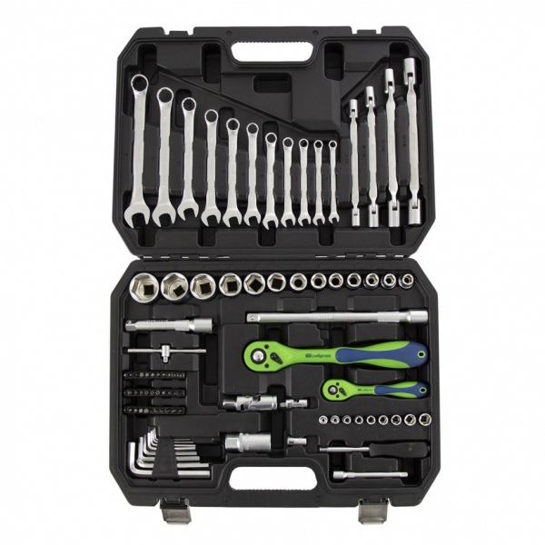 Набор инструментов 89 предметов, CrV 1/2", 1/4" Сибртех Набор инструментов 89 предметов, CrV 1/2", 1/4" Сибртех