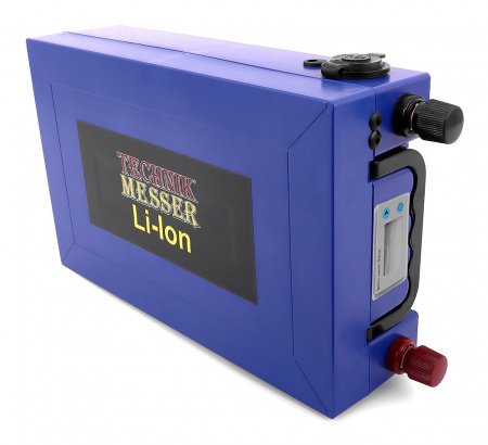 Аккумулятор литий-ионный TECHNIK-MESSER 12В 108000мАч BMS40A 292х185х82 (вольтметр с термодатчиком, быстрая зарядка 2USB, авторозетка)