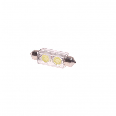 Автолампа C10W (SV8,5) 2 SMD 7080 WHITE 6000K 41мм 120лм 12V MEGAPOWER /10 /100 OLD